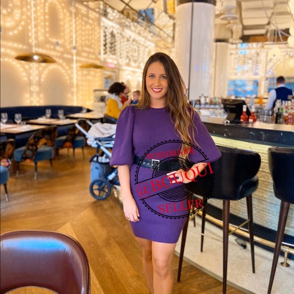 BLOGGERS FAVORITE ZARA PUFF SLEEVES KNIT DRESS - Picture 5 of 8